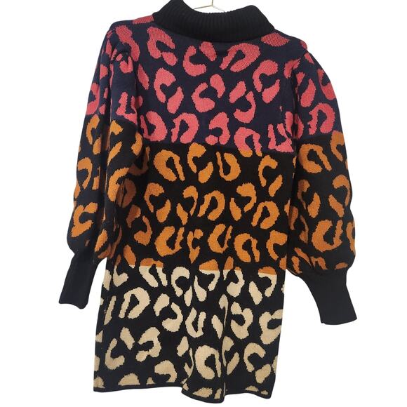 Farm Rio Rainbow leopard print knit dress size medium - Picture 4 of 6